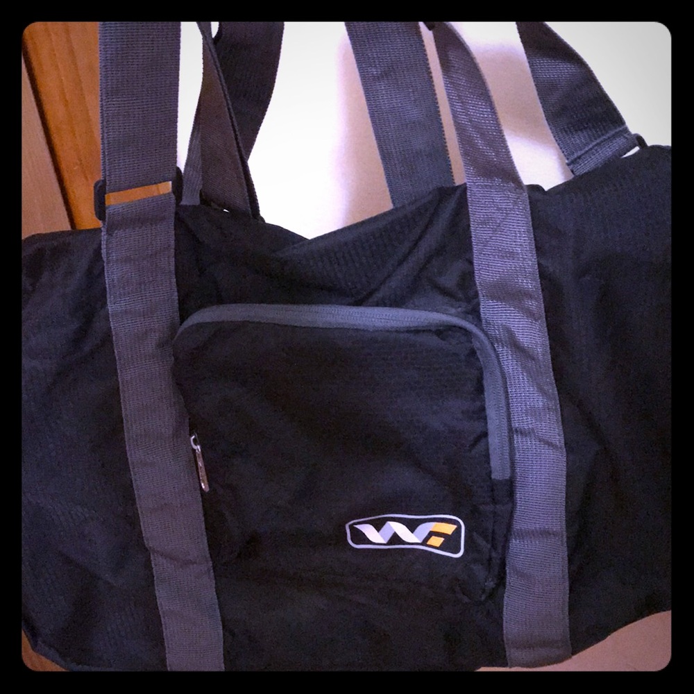 Black duffle bag